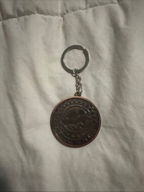 Nintendo Bronze and Silver Mario Kart Coin Keychain